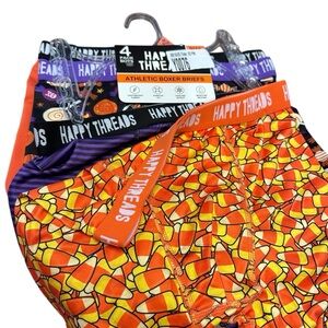 Happy Threads‎ Boys Halloween Athletic Boxer Briefs 4-Pack Size M (8/10) NWT